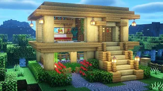 Minecraft | How to Build a House with Birch and Oak | Simple Survival House