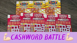💪🏻 £30 BATTLE WITH CASHWORD & 3 in 1 💪🏻 NOT A BAD RESULT! LOVE THE NEW CASHWORD 🍀