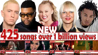All 425 songs with over 1 billion views - May 2024 №40