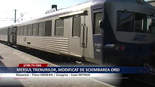 MERSUL TRENURILOR, MODIFICAT DE SCHIMBAREA OREI