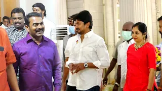 Stalin Udhayanidhi Stalin OPS Annamalai Seeman at Anbucheliyan Daughter Marriage SushmithaWedsSharan