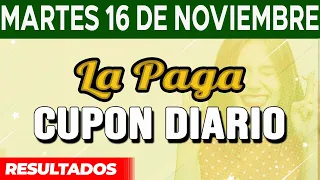 Resultado del sorteo Cupon Diario del Martes 16 de Noviembre del 2021.