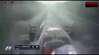 ROMAIN GROSJEAN'S HUGE CRASH IN THE WET| (F1 2017 Italian Grand Prix)