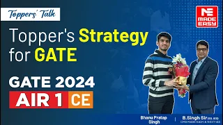 GATE 2024 Topper | Civil Engineering | AIR 1 | Bhanu Pratap Singh | Exclusive Interview