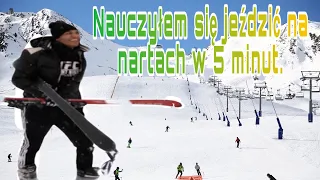 Nauczyłem się jeździć na nartach w 5 minut./ Chcesz wiedzieć jak ? / Obejrzyj wideo 🤙