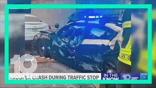 SUV crashes into Florida Highway Patrol cruiser during traffic stop