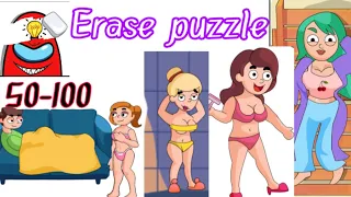 Erase Puzzle Delete imposter Part level 50 To 100 Solution (IOS-Android) #IamZainu