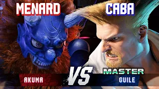 SF6 ▰ MENARD (Akuma) vs CABA (Guile) ▰ High Level Gameplay