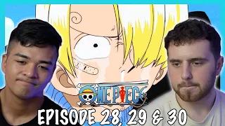 SANJI'S GOODBYE TO BARATIE! | LUFFY VS DON KRIEG || One Piece Episode 28, 29 + 30 REACTION + REVIEW!