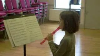 Eden plays Spring Song on descant recorder