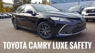 2021 ТОЙОТА КАМРИ ЛЮКС SAFETY 2.5 ОБЗОР TOYOTA CAMRY ЧЕРНАЯ РЕСТАЙЛИНГ