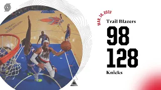 Trail Blazers 98, Knicks 128 | Game Highlights | Mar. 16, 2022