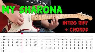 MY SHARONA - Intro riff + chords - Guitar lesson with tabs - The Knack