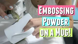 GETTING CRAFTY LEARNING TO EMBOSS HEAT EMBOSSING ON CERAMIC USING EMBOSSING POWDER ipad pro 10.5 art