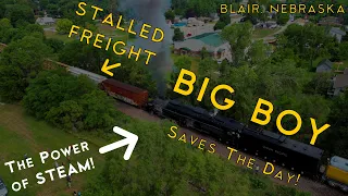 A Big Boy Day | Episode 3 - Big Boy Saves the Day! Stalled Mixed Freight Push in Blair, Nebraska!