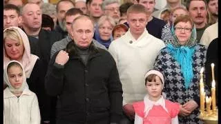 Putin Attends Orthodox Christmas Service at Yuriev Monastery in Veliky Novgorod, Russia