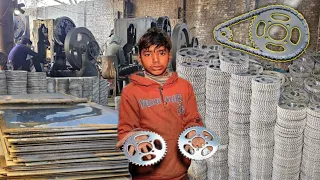 Amazing Process Of Making Motorcycle Rear Chain Sprocket || How Motorcycle Sprockets Are Made