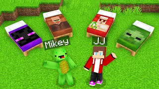 Mikey and JJ Found this Mob Beds in Minecraft (Maizen)