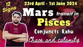 23rd April 2024 Mars Transit in Pisces | Mars Transit in Pisces 2024 | For all 12 Ascendant Signs