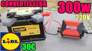 LIDL convertisseur 12v 220v prise allume cigare pure sinus ?  300w une prise 220V dans la voiture!