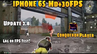 iphone 6s HD+30FPS😍 | Room Against Conqueror Player😳| 6s/6s Plus PUBG Test in 2023 | 2GB+32GB | LAG?