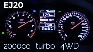 SUBARU WRX STI (6MT) acceleration test,cruise engine RPM,up to max speed.Japan specification (VAB)