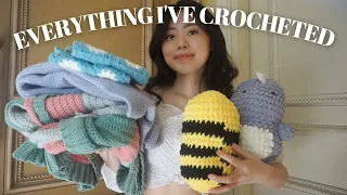 EVERYTHING I'VE CROCHETED | crochet cardigan, crochet tops, amigurumi