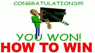BEST way to WIN Baldi's Basics in Education and Learning Compilation