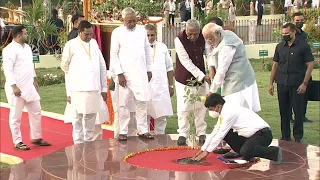 PM Modi plants Kalpataru sapling at Bihar Vidhan Sabha