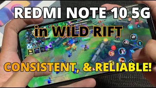 Wild Rift in Xiaomi Redmi Note 10 5G (60fps RELIABLE / Hand Cam)