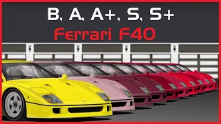 (B,A,A+,S,S+)  - Ferrari F40 - All Classes - Need for Speed Unbound