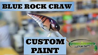 Blue rock craw---LURE PAINTING---Custom Crankbaits