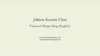 Voiceover Reel: Burger King (English)