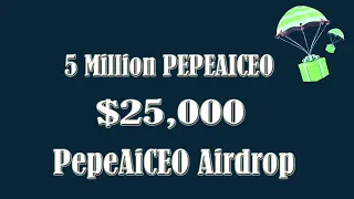 Не пропускаем раздачу мем токенов в PepeAiCEO Airdrop