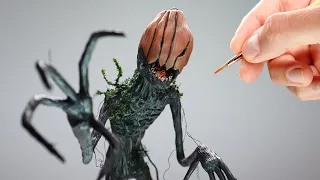 I Made a PUMPKIN CREEPER - Pumpkin Monster Halloween Polymer Clay Sculpture