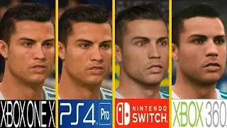 FIFA 18 | Xbox One X VS PS4 Pro VS Switch VS Xbox 360/PS3 | Graphics Comparison.