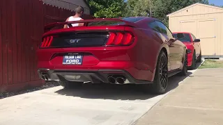 2018 Ford Mustang GT cold start/rev stock exhaust