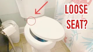 Fix loose toilet seat - replace hinge bolts - EASY DIY