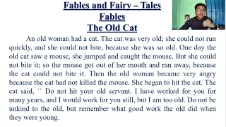 1- “The Old Cat 😺.” COC formula ဖြင့် စာဖတ်ခြင်း