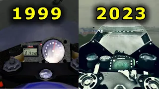 Evolution of Cockpit View in MotoGP Games (1999 - 2023)