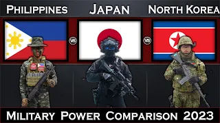 Philippines vs Japan vs North Korea Military Power Comparison 2023 | Global Power