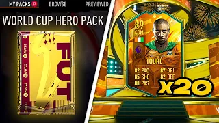 20x WORLD CUP HERO PACKS! 🥳 FIFA 23 Ultimate Team