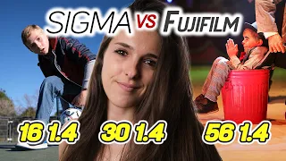 Comparatif Sigma vs Fujifilm : 16, 30 et 56mm 1.4 ! La grosse Claque !