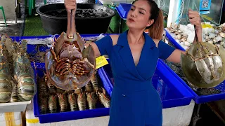 Freshest Seafood ! Spicy Horseshoe Crab Egg Salad Recipe - Seafood Lover Paradise | Thai Street Food