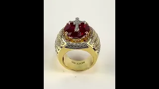 Mens Clergy Bishop/Apostle Ring Style Mgr2036 (G R) #mercyrobes #gold #ring #fashion #new #trending