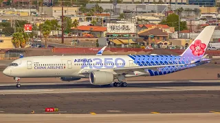 (4K) Rush Hour Plane Spotting at Phoenix Sky Harbor w/ ATC