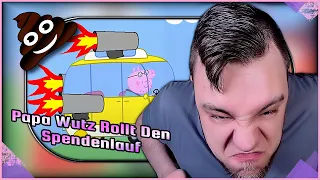 Woody REAGIERT auf Papa Wutz Rollt Den Spendenlauf | Peppa YTK