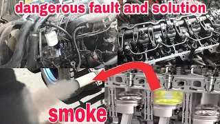 Hino truck Euro engine sound smoke missing fault full checking solution timing checking