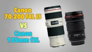 Обзор и сравнение Canon EF 70-200 f4L IS USM против Canon EF 135mm f2L USM