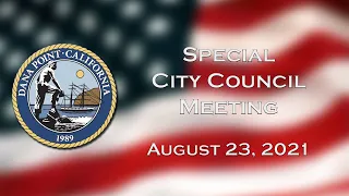 City Council Adjourned Meeting: August 23, 2021